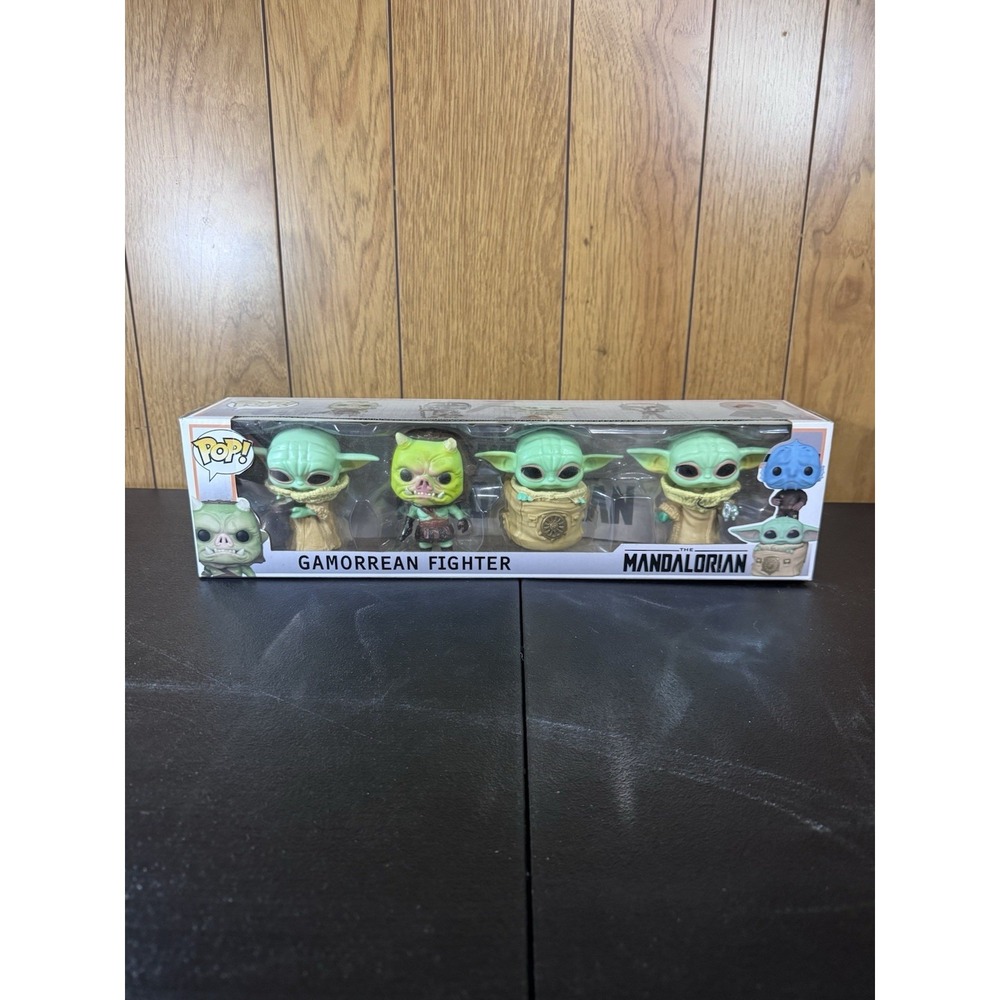 Funko POP! Star Wars the Mandalorian The Child / Grogu 4 Pack Gamorrean fighter
